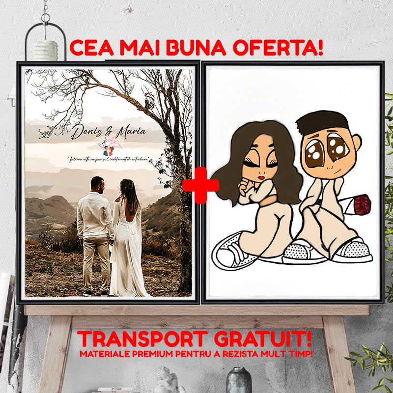 Set(Tablou desenat digital + Tablou Cartoon)